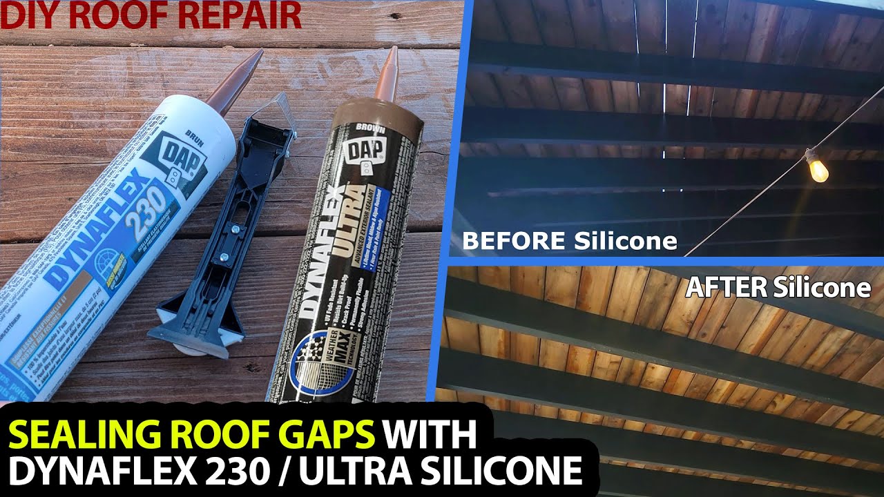 We're Fixing Wood Roof Gaps with Dynaflex 230 & Dynaflex Ultra Silicone - Waterproof silicone