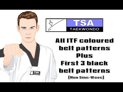 All coloured belt ITF patterns in order and first 3 black belt patterns