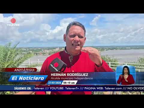 Reubican a familias tras crecida del río Orinoco en Anzoátegui - El Noticiero emisión meridiana