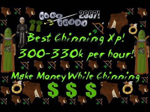 Runescape - Best Chinning Guide 300k-330k xp per hr! Making Money!