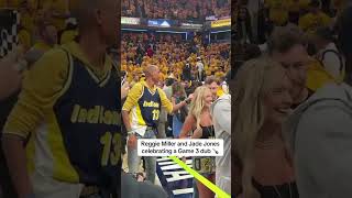Reggie Miller was loving it after Pacers took the 2-1 Finals lead