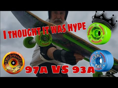 Wheel comparison, Powell Peralta Dragon Formula VS Speedlab VS G-Bones.. 97a VS 93a