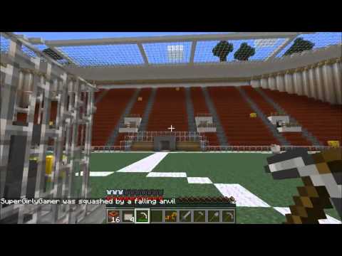 Minecraft  FOOTBALL STADIUM HUNGER GAMES   Lucky Block Mod   Modded Mini Game