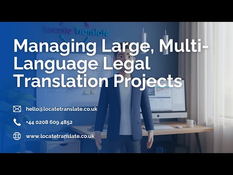 Managing Large, Multi-Language Legal Translation Projects