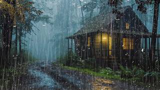 Rain and Thunder Sounds for Deep Sleep 🌧️ NO ADS – Heavy Rain on Roof for Fast Sleep & Calm Mind