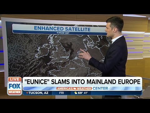 Storm Eunice Brings 90 MPH Wind Gusts, Slams Europe