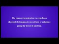 Ethnic Cleansing Meaning