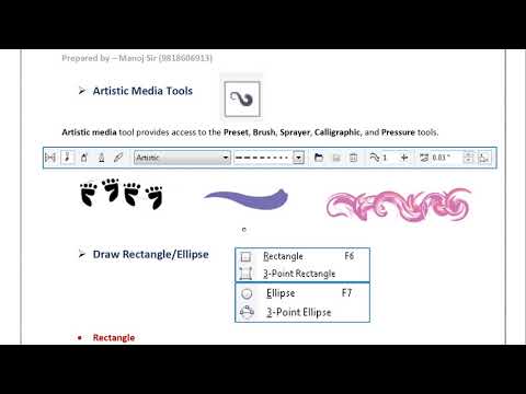 Tools Revise in Coreldraw 2019   - Part 2 - Learn CorelDraw 2019 Tools Tutorial in Hindi