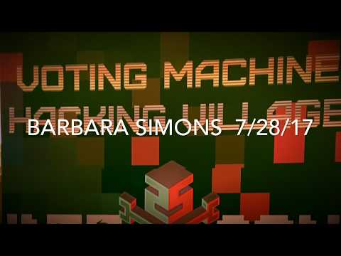 Barbara Simons Chair Verified Voting @ DEF CON 25 Voting Machine Hacking Village 7.28.17