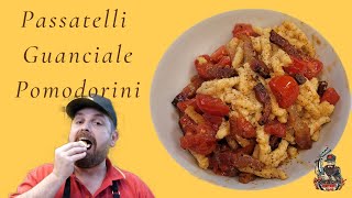 Passatelli con guanciale e pomodorini