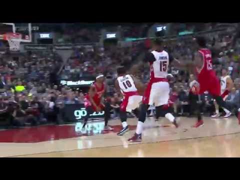 Raptors Highlights: JV Blocks Harden - March 30, 2015