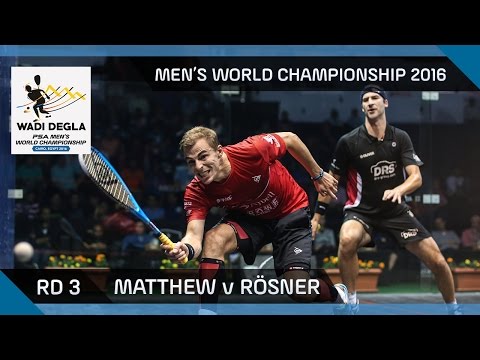 Squash: Matthew v Rösner - Men's World Championship 2016 Rd 3 Highlights