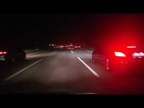 White noise on the highway at night when my parents are driving - ASMR