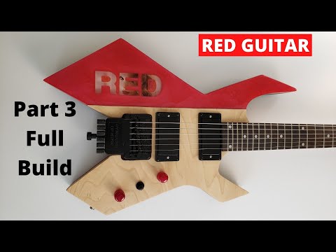 RED Guitar Part 3 (Full Build) - The Great Guitar Build Off 2021 (GGBO 2021)