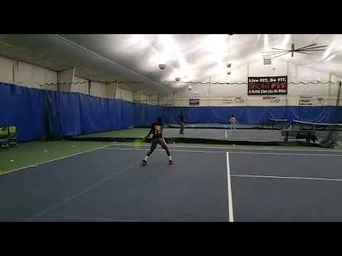 Amazing rennis drill by 10 years old Carel Ngounoue