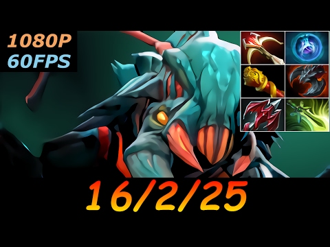 Dota 2 Weaver Pro 16/2/25 (Kills/Deaths/Assists) Top MMR 823 GPM Ranked Full Gameplay
