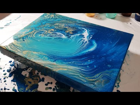 GORGEOUS OCEAN  Acrylic Pour Painting - Flow Art