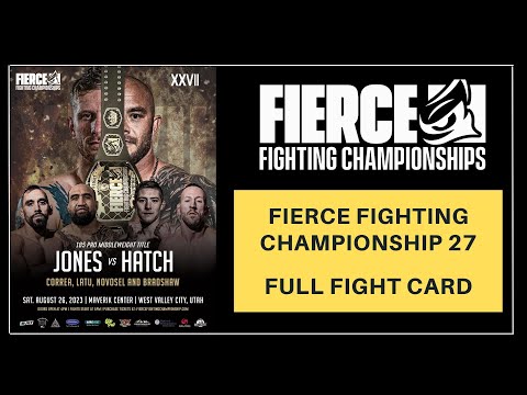 FULL FIGHT CARD | FIERCE FIGHTING CHAMPIONSHIP 27