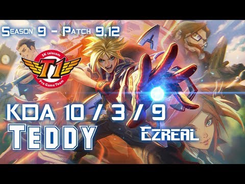 SKT T1 Teddy EZREAL vs XAYAH ADC - Patch 9.12 KR Ranked