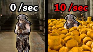Skyrim, but NPCs spawn a Cheese Wheel every second