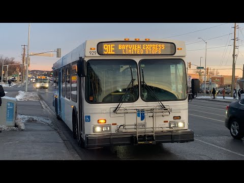 YRT 929 on route 91E Bayview Express Limited Stops to Finch Bus Terminal