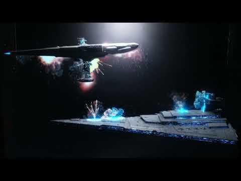 Star Destroyer vs MC75 Star Cruiser. Mixed Reality Display