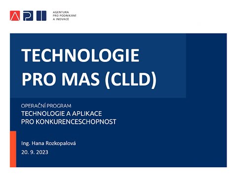 , title : 'Technologie pro MAS (CLLD)'