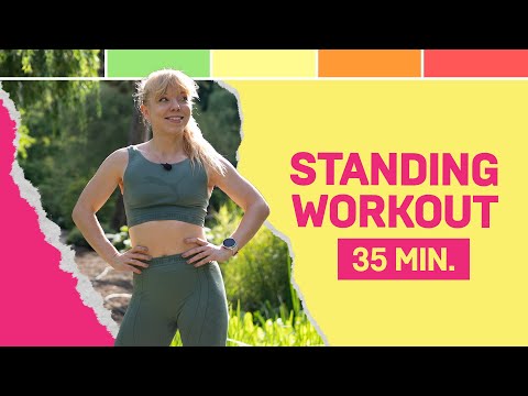 TRENING NA STOJĄCO 35 MIN. | IDEALNY NA WAKACJE | BEZ MATY, BEZ PODPORÓW |  STANDING WORKOUT