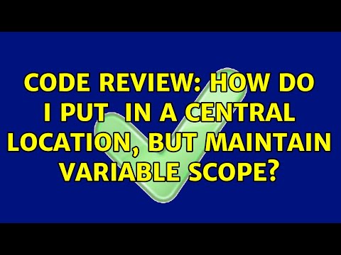 Code Review: How do I put $db in a central location, but maintain variable scope? (2 Solutions!!)