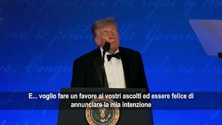 Trump: Mi candido per il 2028. E tira fuori il cappello 'Trump 2028'