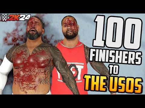 100 Finishers to The Usos (Jimmy and Jey Usos) in WWE 2K24 !!!
