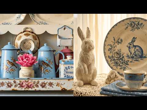 Vintage Blue Shabby Chic Cottage Tour: Grandma’s Antique Charm & Farmhouse Decor Ideas