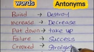 Words & Antonyms / Synonyms / Countable and uncountable Nouns / figures & parts of speech & more 📚✅