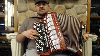 2149 - Red Weltmeister Grandina Chromatic B System 5 Row LMMH 87 120 $1295