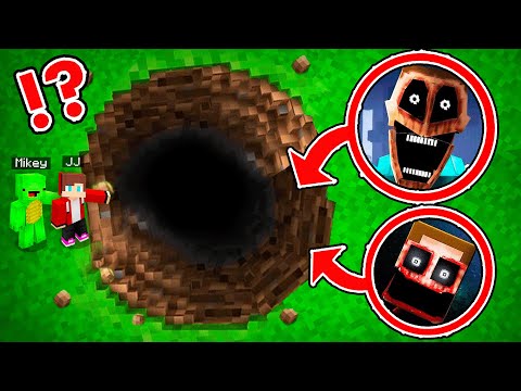 Mikey and JJ Found Mimics Inside Longest PIT TUNNEL in Minecraft - Maizen?!