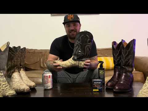Snake Skin Cowboy Boots and how to care for them! #boots