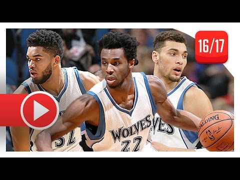 Andrew Wiggins Zach LaVine & Karl-Anthony Towns Highlights vs Pacers (2017.01.26) – 75 Pts Total