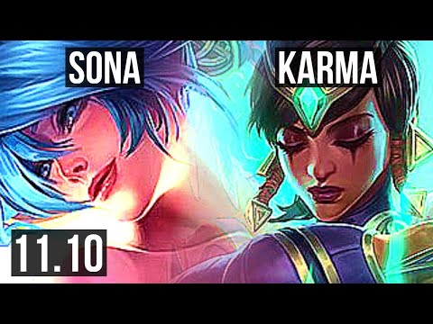 SONA & Varus vs KARMA & Jhin (SUPPORT) | 8/0/9, 1300+ games, Legendary | BR Master | v11.10