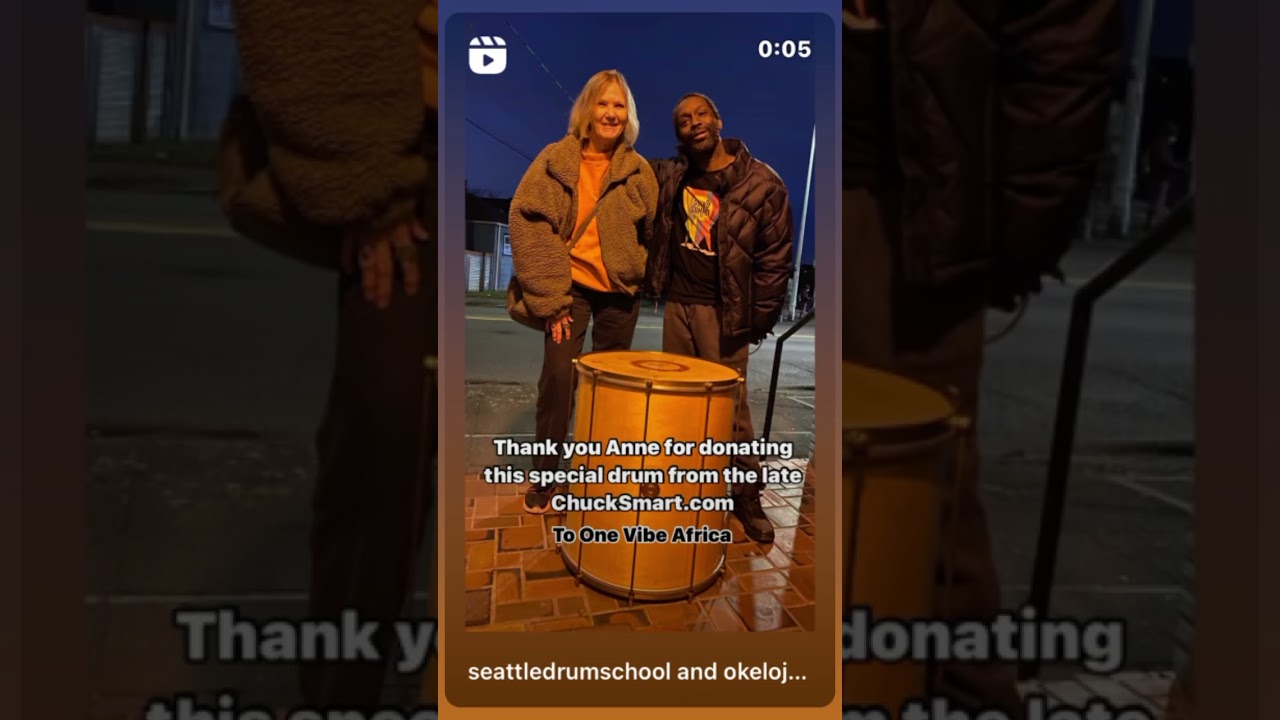 A special drum donation to the One Vibe Africa instrument drive!