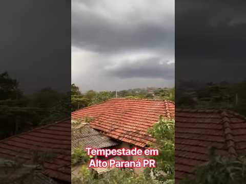 VENTO FORTE E CHUVA CALMA EM ALTO PARANÁ PR ⛈️⛈️#viral #chuva #temporal #cento