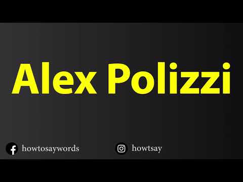 How To Pronounce Alex Polizzi