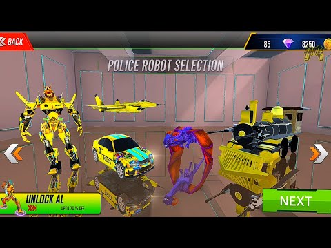 Multiple Robot Transform 2022: Yellow Car Robot Action Battle Safe City - Android iOS Gameplay