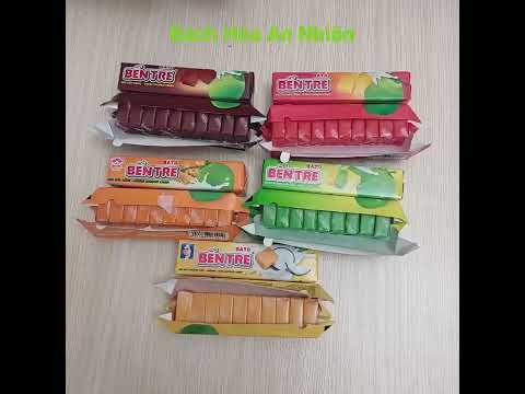 Video review Kẹo dừa Bến Tre Bà Hai Tỏ túi 142g (3 thanh x 10 viên)