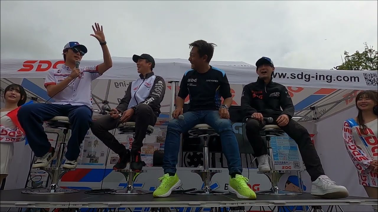 MC名越選手のSDG爆笑ライダートークショー 國井勇輝選手 水野涼選手 関口太郎選手 中島陽向選手 2026 MFJ全日本ロードレース選手権 第1戦 もてぎ2&4レース