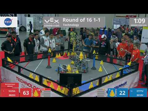 2018 VRC Tech R16 1-1 - 5225A 8825S vs 2777V 3018V - 141 to 68