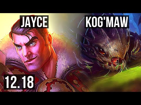 JAYCE vs KOG'MAW (MID) | 2.4M mastery, 13/3/10, 600+ games, Legendary | EUW Master | 12.18