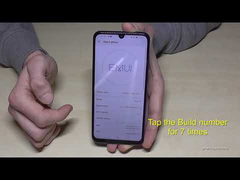 Huawei P Smart (2019): How to enable the Developer Options? for USB Debugging etc.