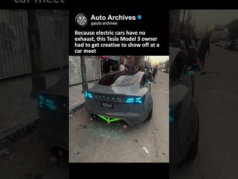 Tesla owner gets creative with exhaust mods