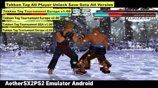 Tekken Tag Save Data 100% Unlock All Players AetherSx2 Emulator On Android + Widescreen on