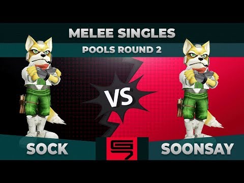 Sock vs Soonsay - Melee Singles: Pools R2 Winners Quarterfinal - Genesis 7 | Fox vs Fox